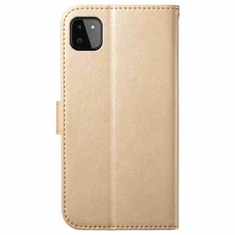 For Samsung Galaxy A22 5G Lambskin 8-card Slot Leather Phone Case