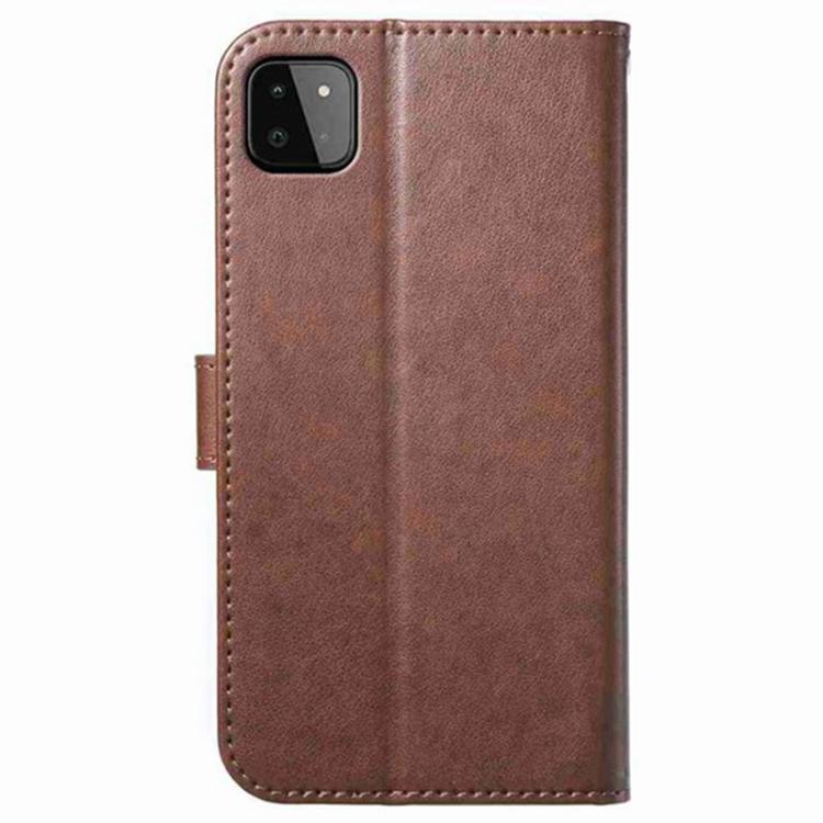 For Samsung Galaxy A22 5G Lambskin 8-card Slot Leather Phone Case