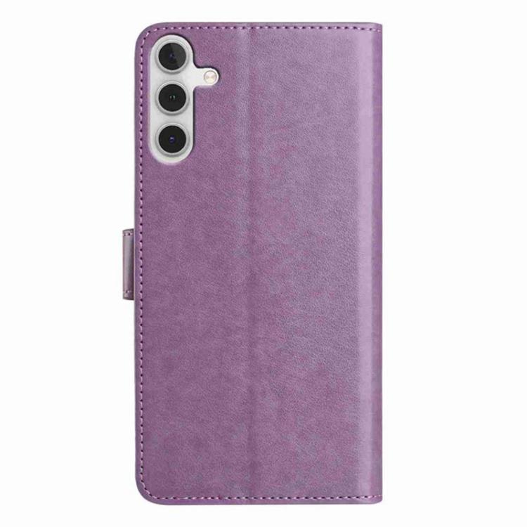 For Samsung Galaxy A34 5G Lambskin 8-card Slot Leather Phone Case