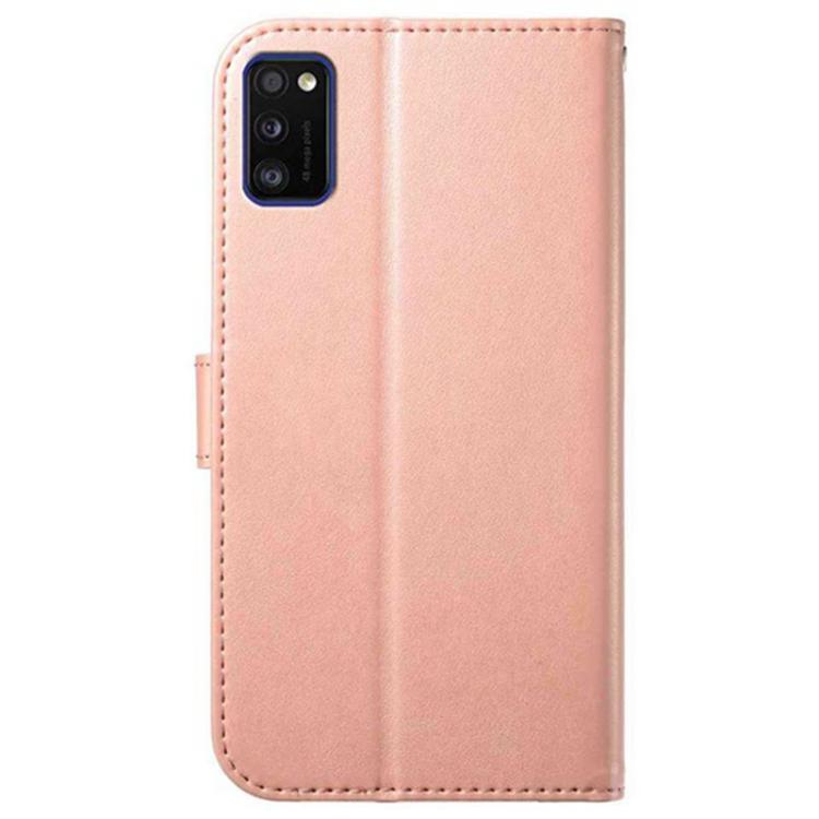For Samsung Galaxy A41 Lambskin 8-card Slot Leather Phone Case