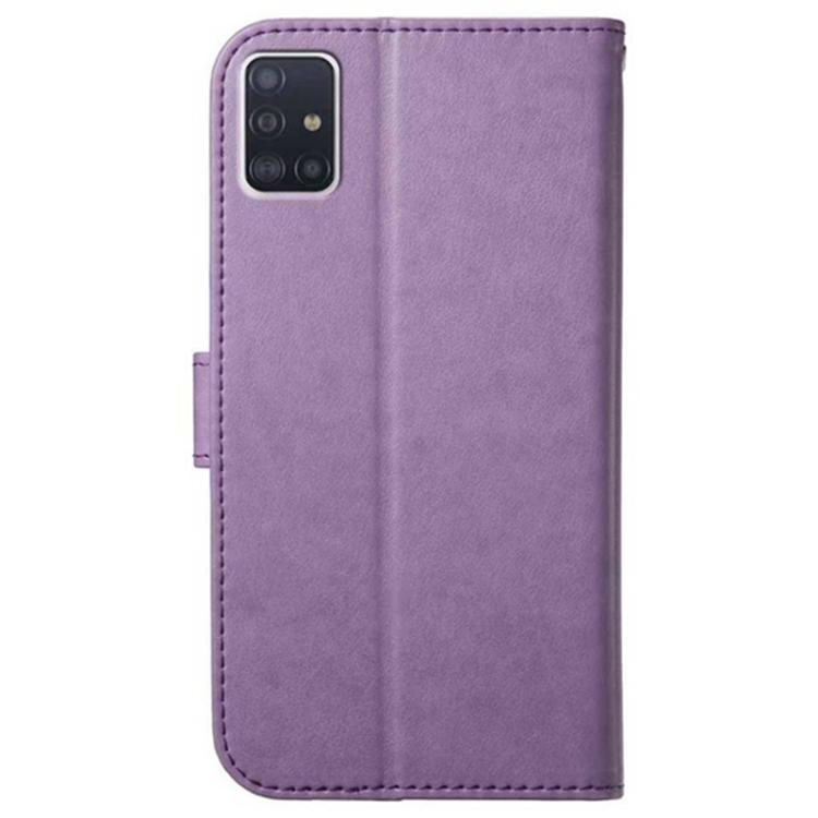 For Samsung Galaxy A51 4G Lambskin 8-card Slot Leather Phone Case