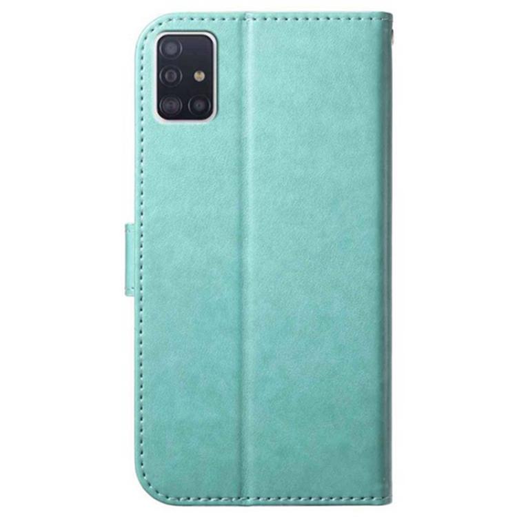 For Samsung Galaxy A51 4G Lambskin 8-card Slot Leather Phone Case