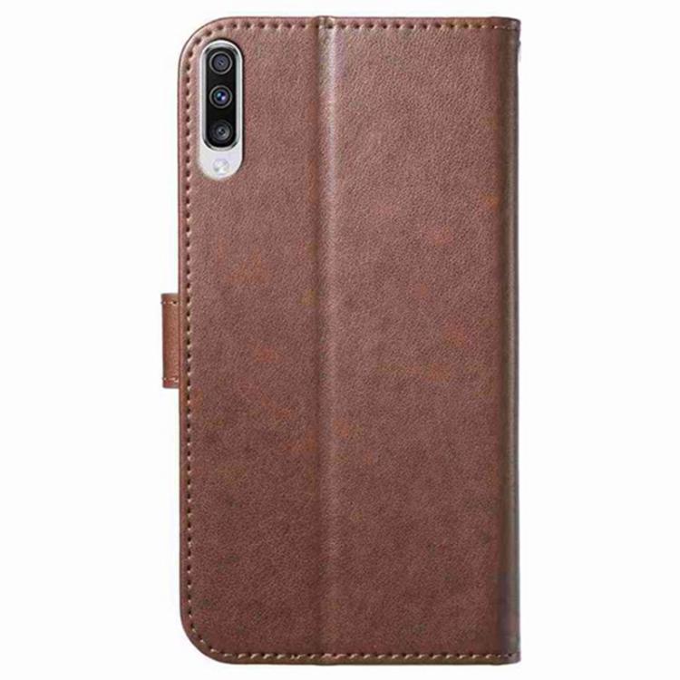For Samsung Galaxy A70 Lambskin 8-card Slot Leather Phone Case
