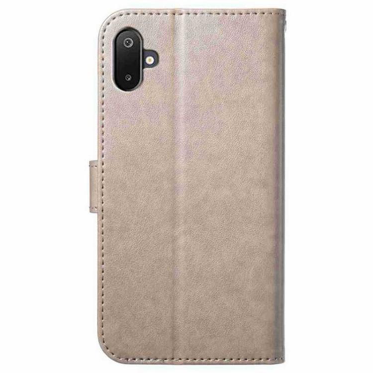 For Samsung Galaxy F06 5G Lambskin 8-card Slot Leather Phone Case
