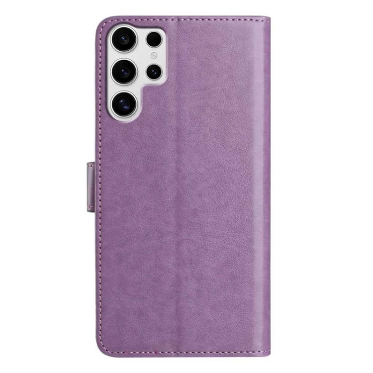For Samsung Galaxy S25 Ultra 5G Lambskin 8-card Slot Leather Phone Case