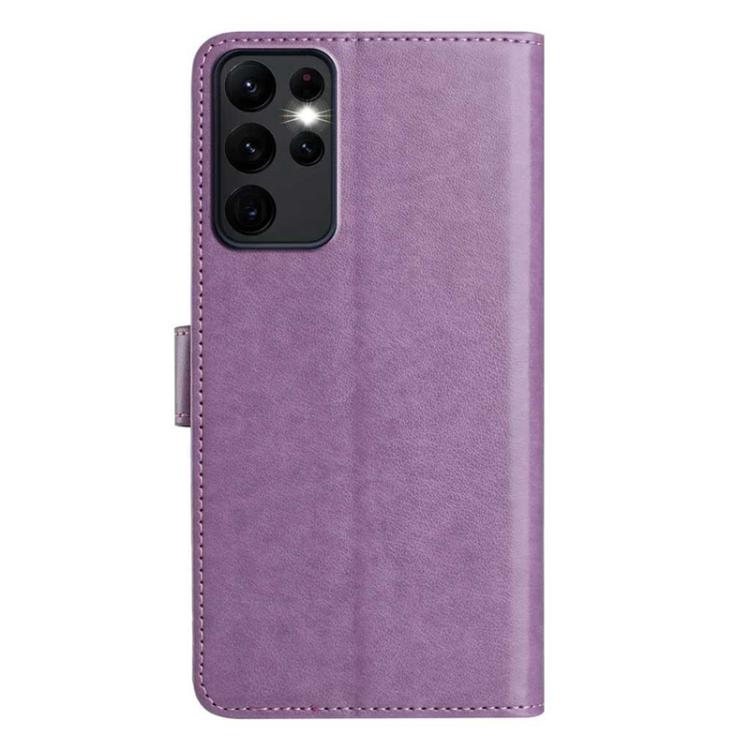 For Samsung Galaxy S23 Ultra 5G Lambskin 8-card Slot Leather Phone Case
