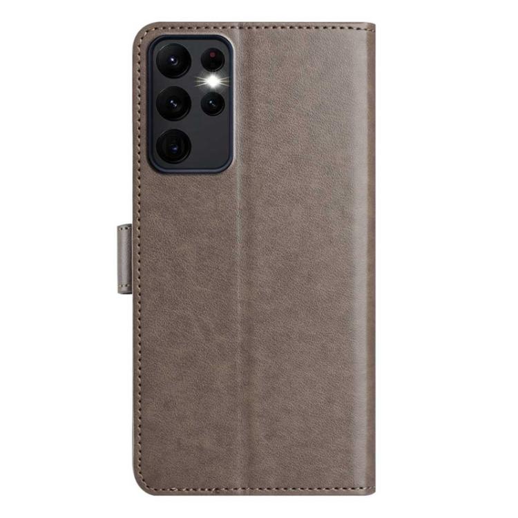 For Samsung Galaxy S23 Ultra 5G Lambskin 8-card Slot Leather Phone Case