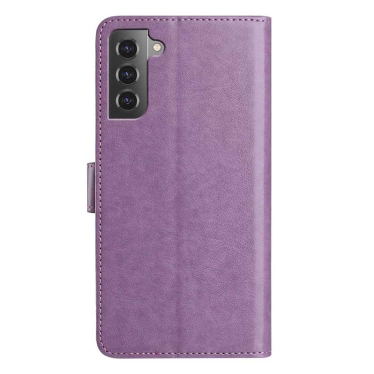 For Samsung Galaxy S21 5G Lambskin 8-card Slot Leather Phone Case