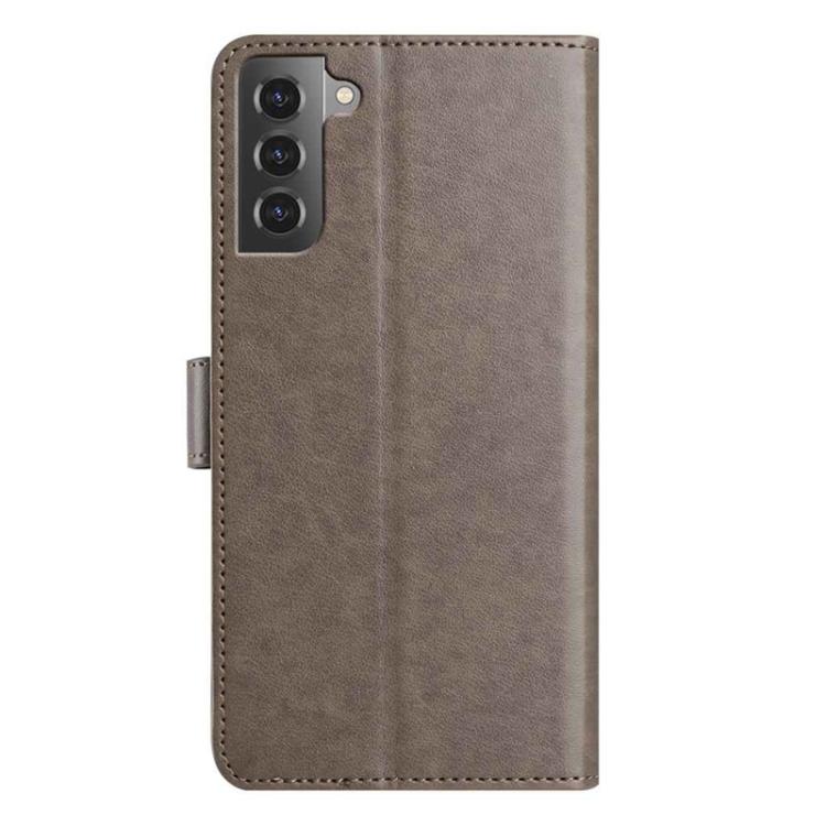 For Samsung Galaxy S21 5G Lambskin 8-card Slot Leather Phone Case