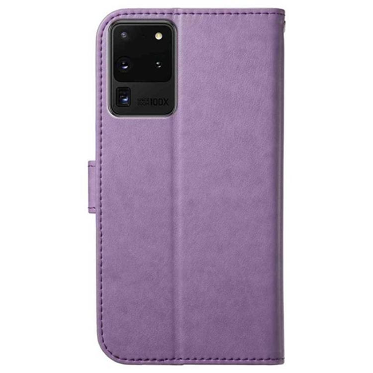 For Samsung Galaxy S20 Ultra 5G Lambskin 8-card Slot Leather Phone Case