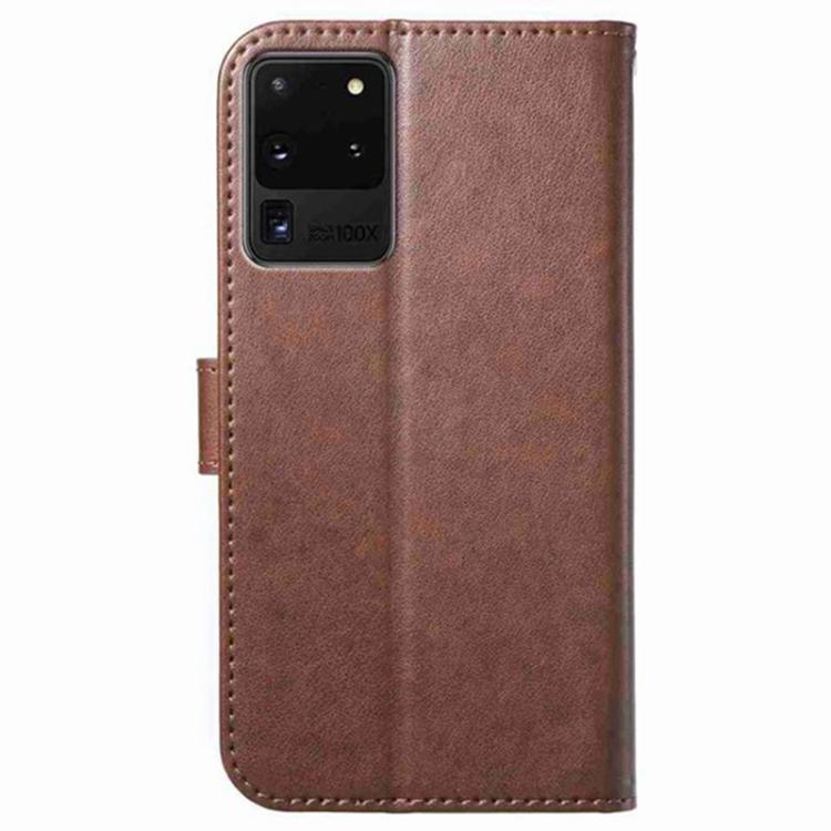 For Samsung Galaxy S20 Ultra 5G Lambskin 8-card Slot Leather Phone Case