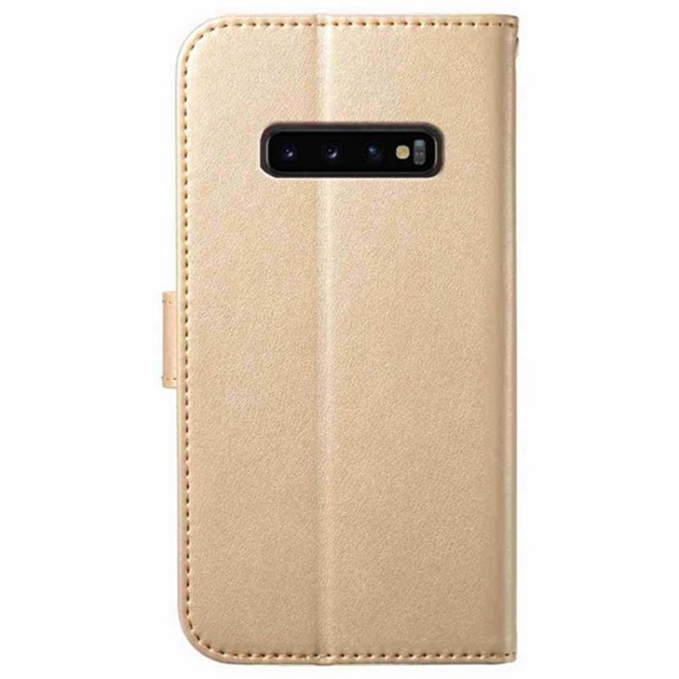 For Samsung Galaxy S10+ Lambskin 8-card Slot Leather Phone Case