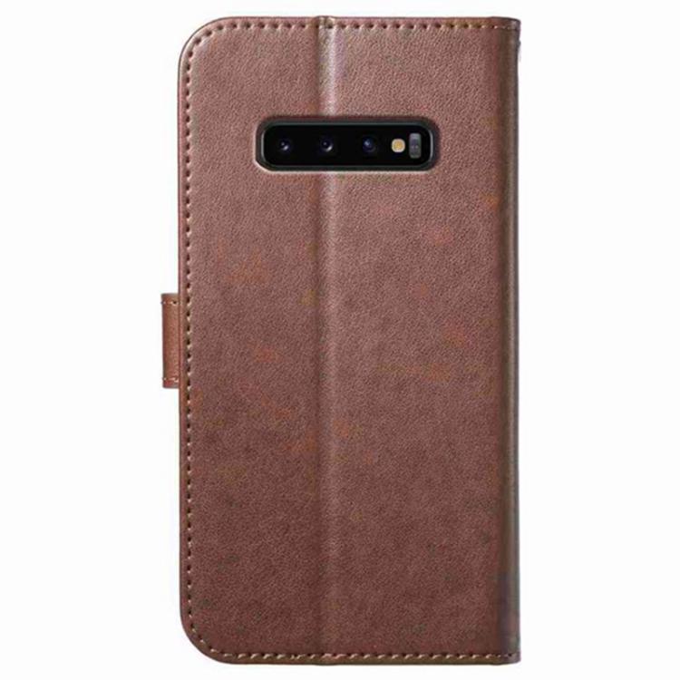 For Samsung Galaxy S10+ Lambskin 8-card Slot Leather Phone Case