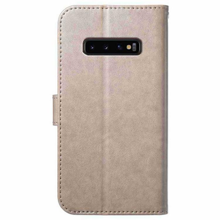 For Samsung Galaxy S10+ Lambskin 8-card Slot Leather Phone Case