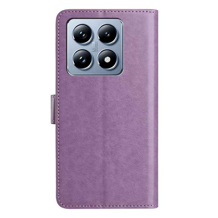 For Xiaomi 14T Lambskin 8-card Slot Leather Phone Case