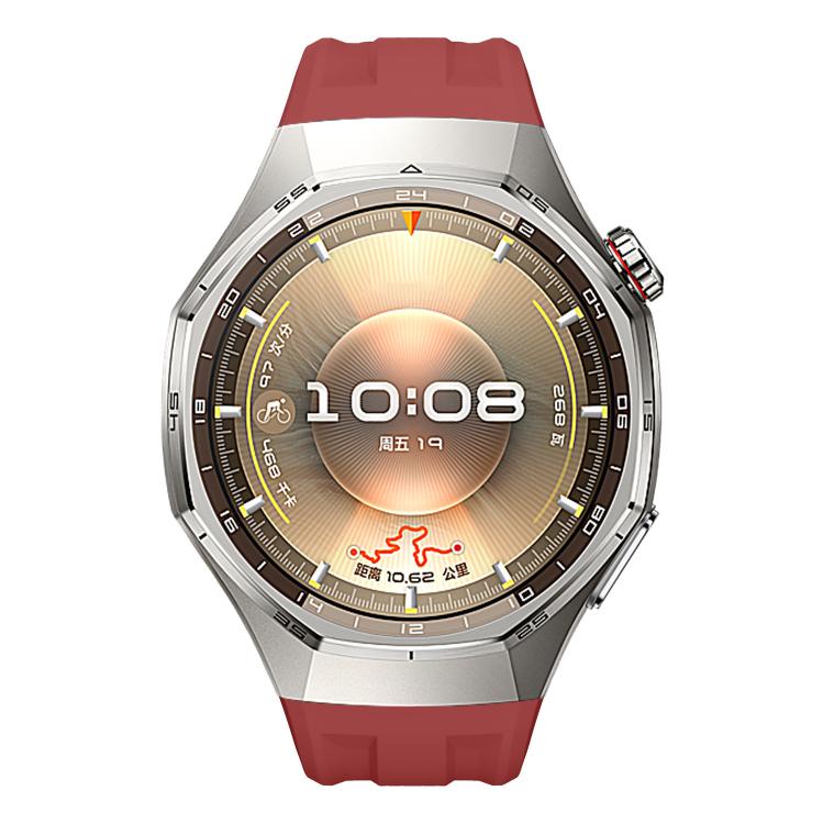 For Huawei Watch GT 6 Pro Silver Steel Buckle Solid Color Silicone Watch Band