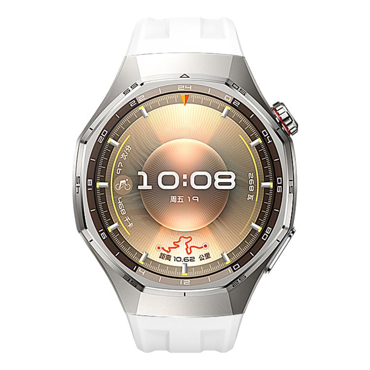 For Huawei Watch GT 6 Pro Silver Steel Buckle Solid Color Silicone Watch Band