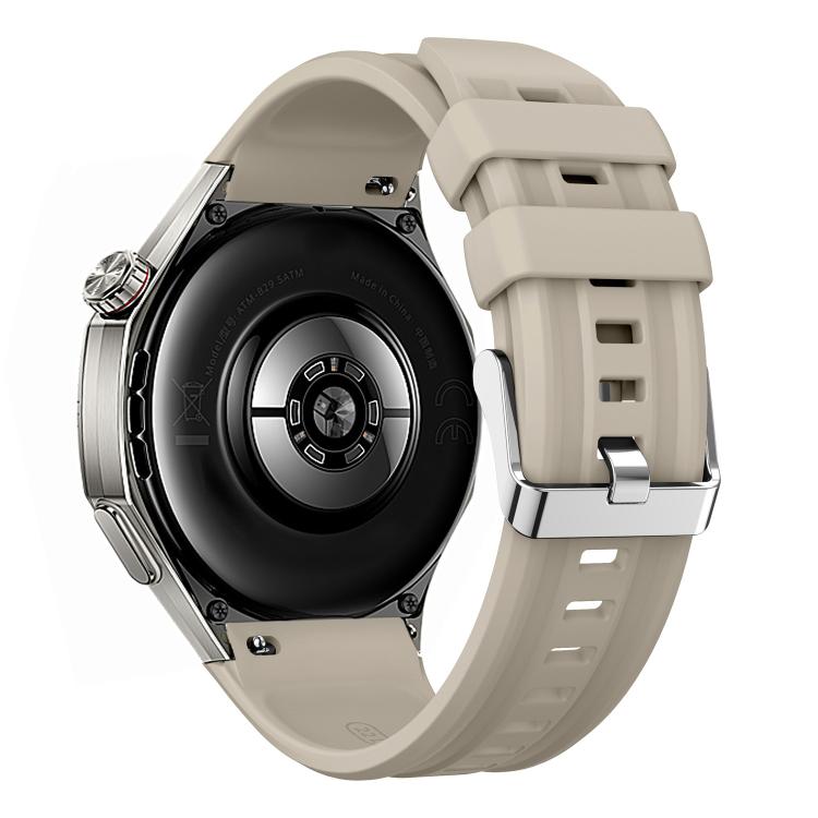For Huawei Watch GT 6 Pro Silver Steel Buckle Solid Color Silicone Watch Band