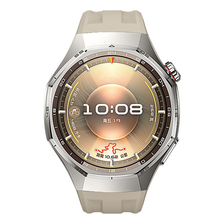 For Huawei Watch GT 6 Pro Silver Steel Buckle Solid Color Silicone Watch Band