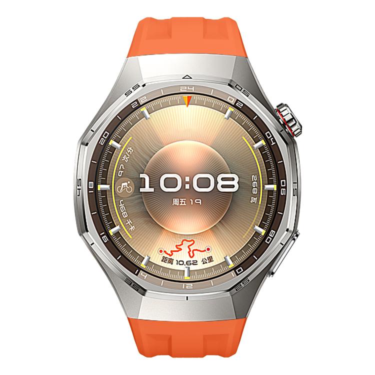 For Huawei Watch GT 6 Pro Silver Steel Buckle Solid Color Silicone Watch Band