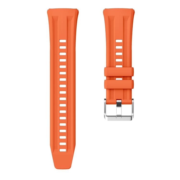 For Huawei Watch GT 6 Pro Silver Steel Buckle Solid Color Silicone Watch Band