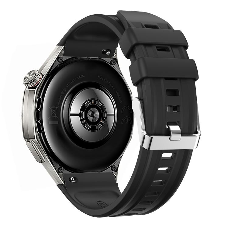 For Huawei Watch GT 6 Pro Silver Steel Buckle Solid Color Silicone Watch Band
