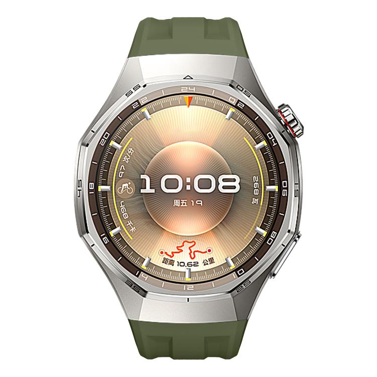 For Huawei Watch GT 6 Pro Silver Steel Buckle Solid Color Silicone Watch Band