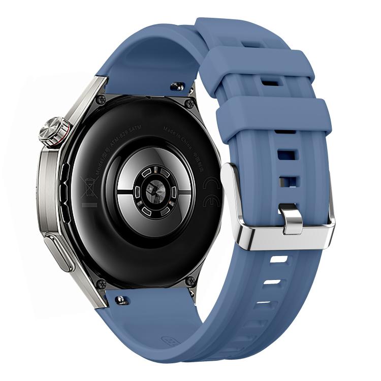 For Huawei Watch GT 6 Pro Silver Steel Buckle Solid Color Silicone Watch Band
