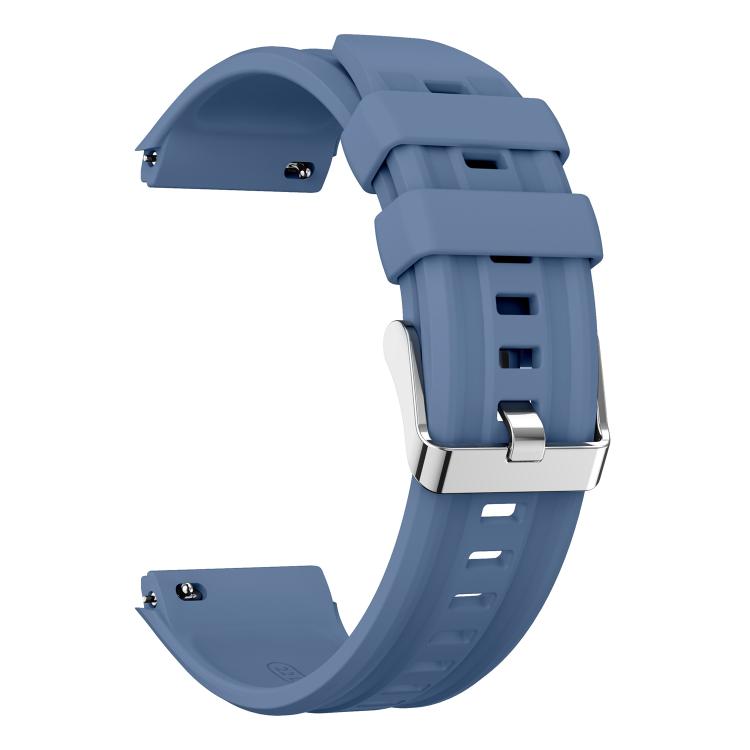 For Huawei Watch GT 6 Pro Silver Steel Buckle Solid Color Silicone Watch Band