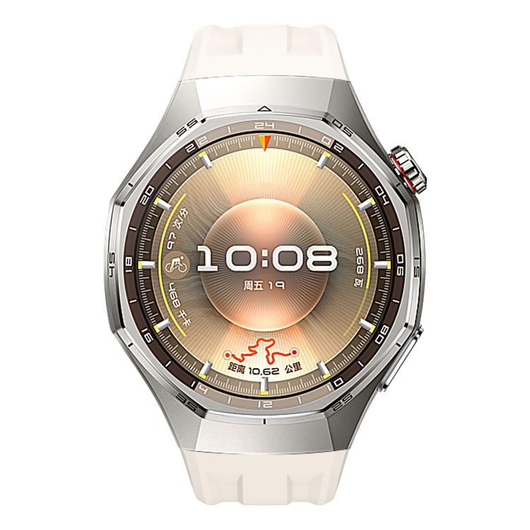 For Huawei Watch GT 6 Pro Silver Steel Buckle Solid Color Silicone Watch Band