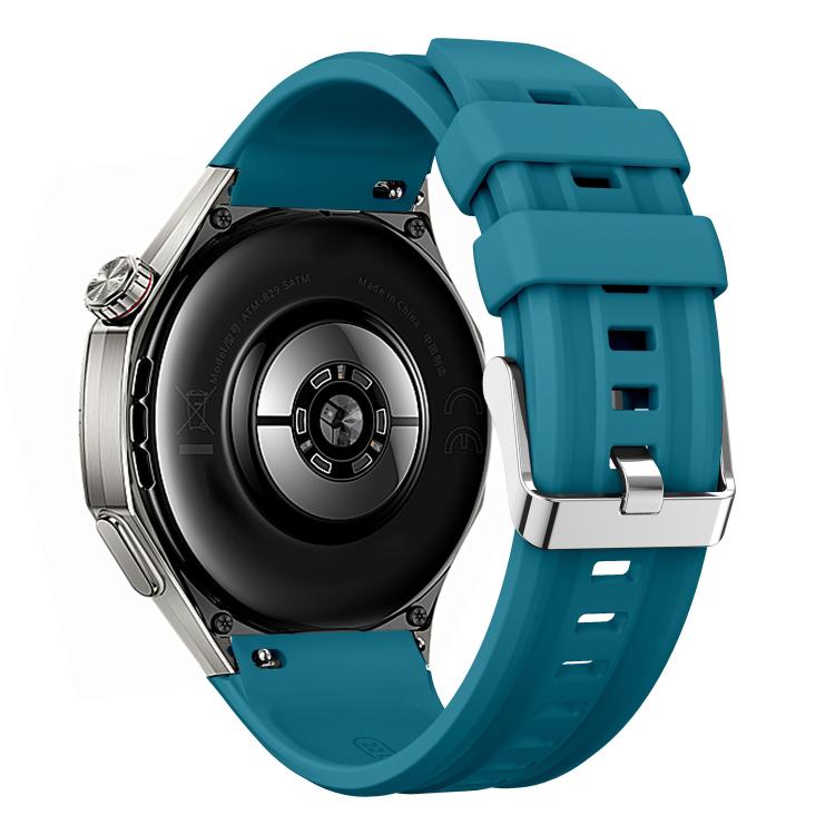 For Huawei Watch GT 6 Pro Silver Steel Buckle Solid Color Silicone Watch Band