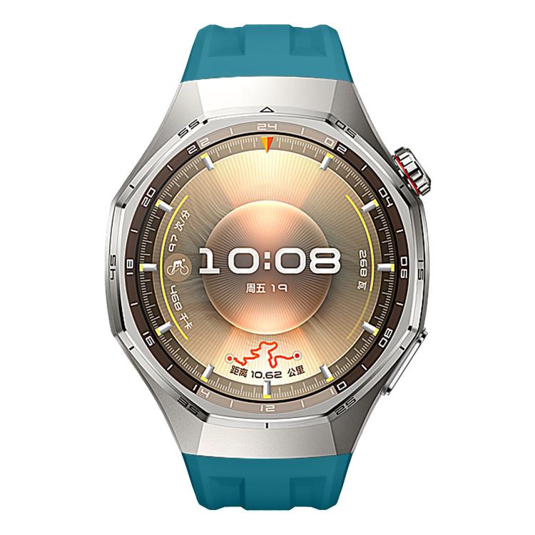 For Huawei Watch GT 6 Pro Silver Steel Buckle Solid Color Silicone Watch Band