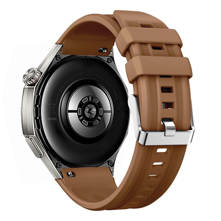 For Huawei Watch GT 6 Pro Silver Steel Buckle Solid Color Silicone Watch Band
