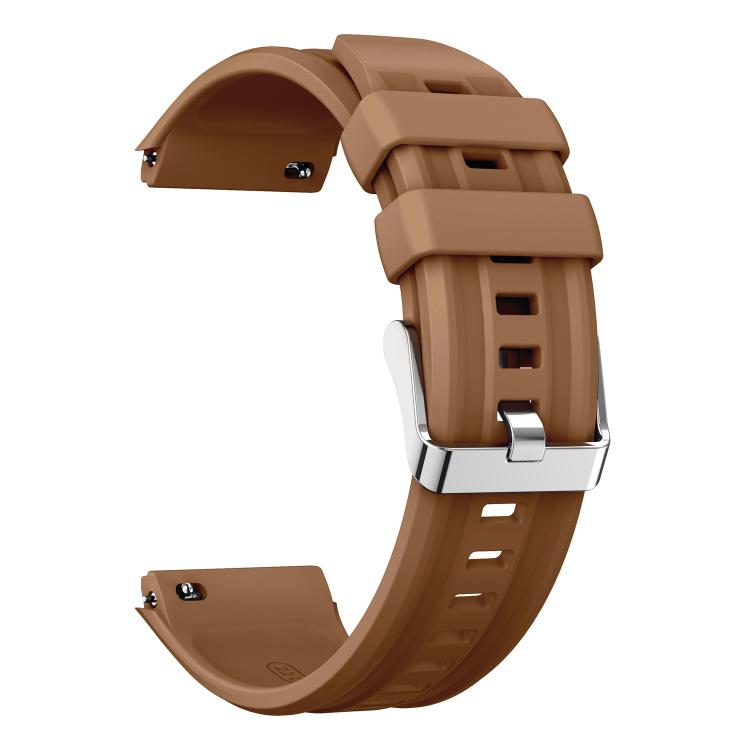 For Huawei Watch GT 6 Pro Silver Steel Buckle Solid Color Silicone Watch Band