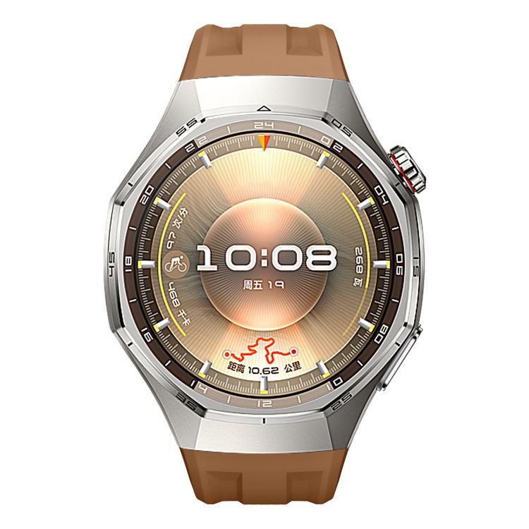 For Huawei Watch GT 6 Pro Silver Steel Buckle Solid Color Silicone Watch Band