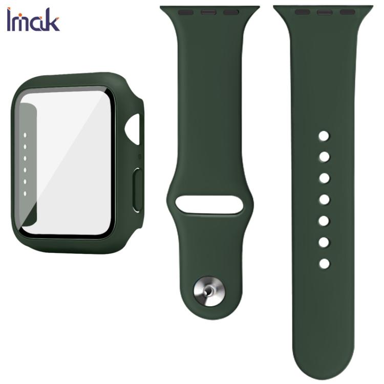 For Apple Watch SE 1/2/3/Series 4/5/6 40mm imak Integrated Case and Film with Silicone Strap