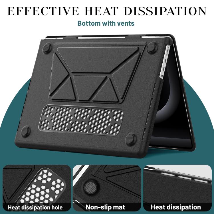 For MacBook Pro 14 inch A3185 / A3401 Business Pro Magnetic Holder Laptop Protective Case