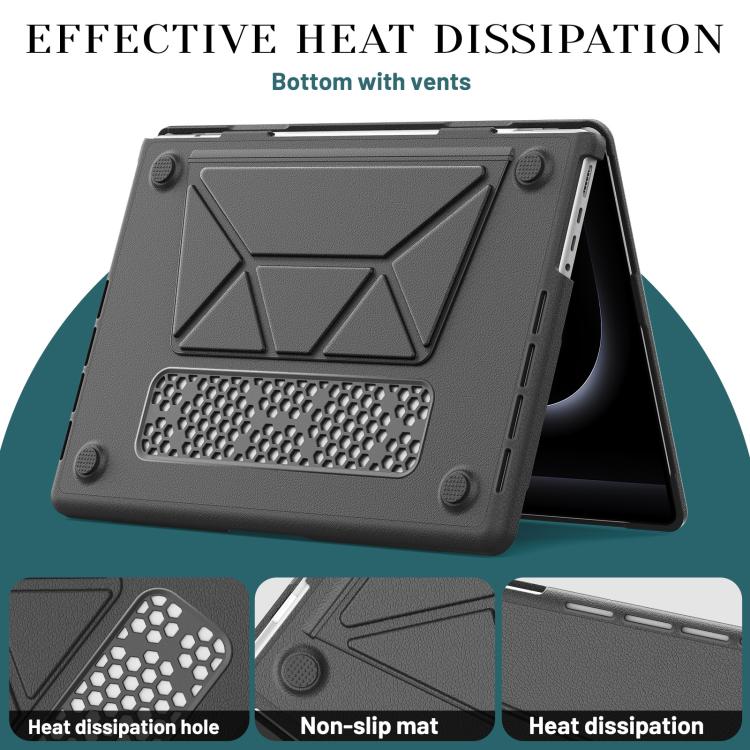 For MacBook Pro 14 inch A3185 / A3401 Business Pro Magnetic Holder Laptop Protective Case