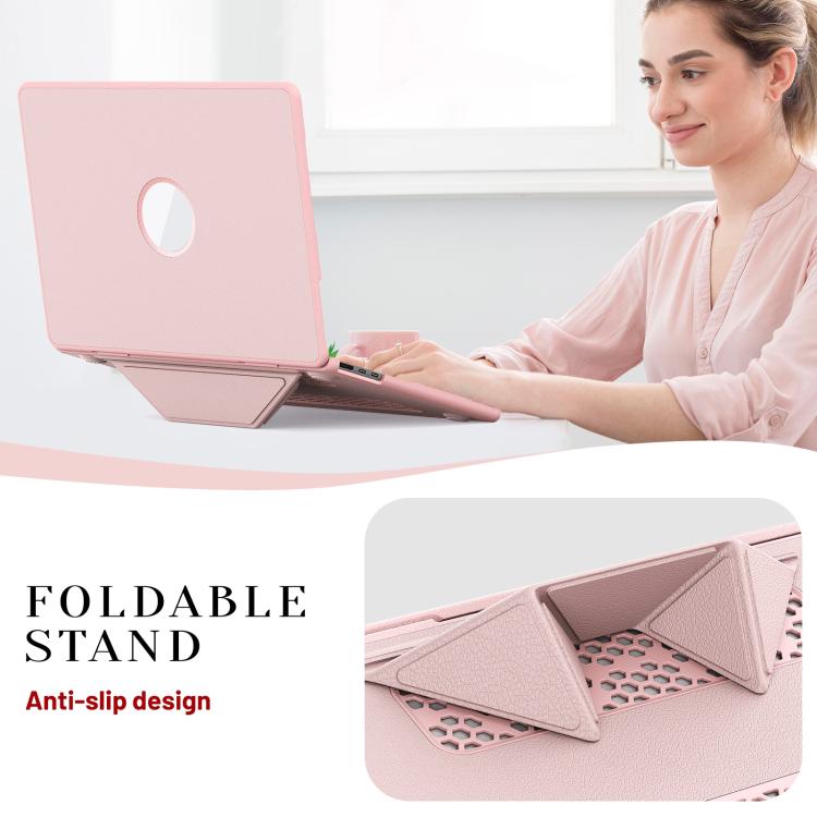 For MacBook Air 13.6 inch A3113 / A3240 Business Pro Magnetic Holder Laptop Protective Case