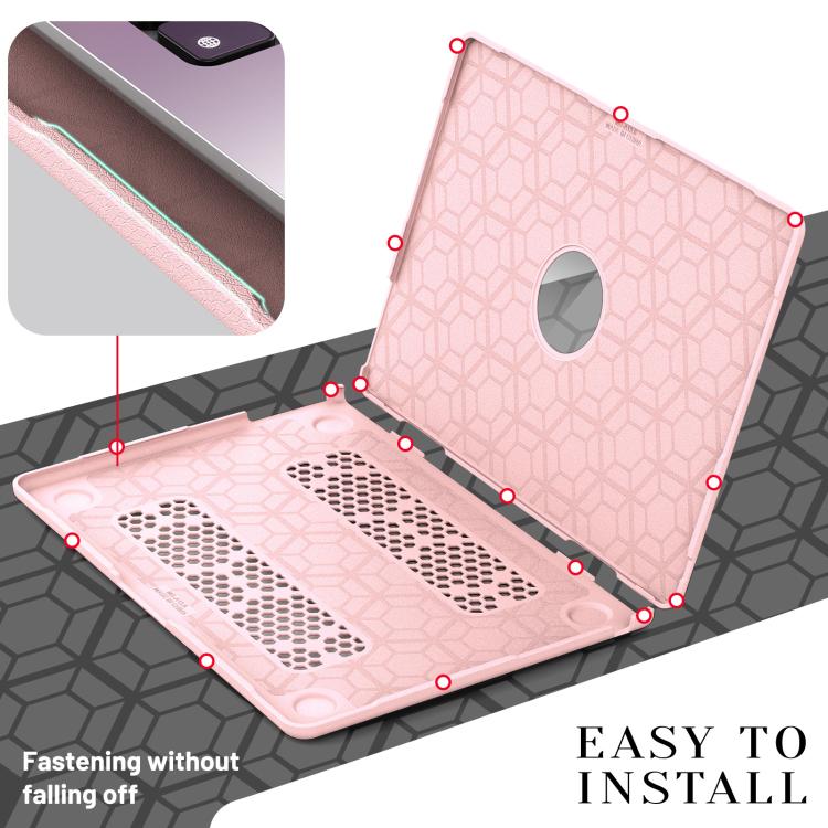 For MacBook Air 13.6 inch A3113 / A3240 Business Pro Magnetic Holder Laptop Protective Case