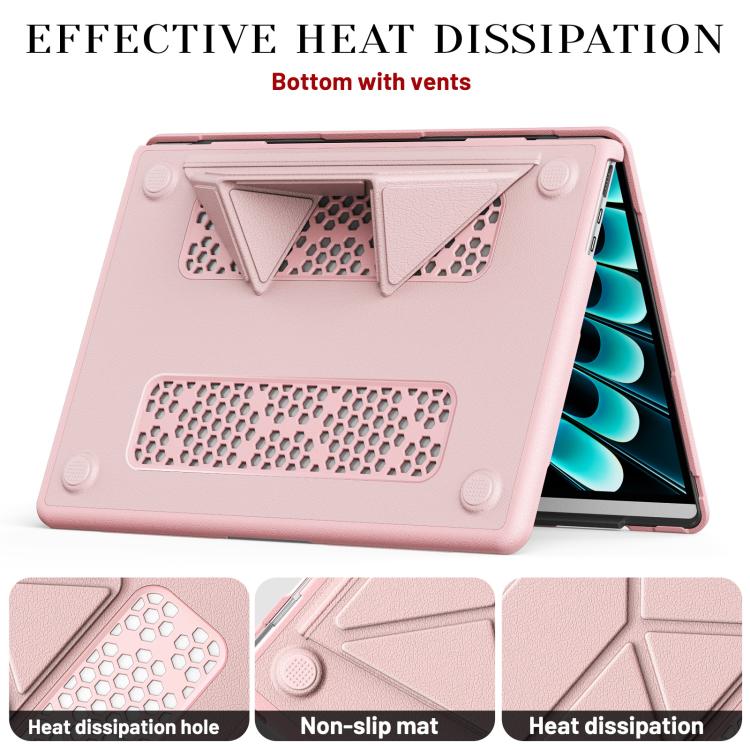 For MacBook Air 13.6 inch A3113 / A3240 Business Pro Magnetic Holder Laptop Protective Case
