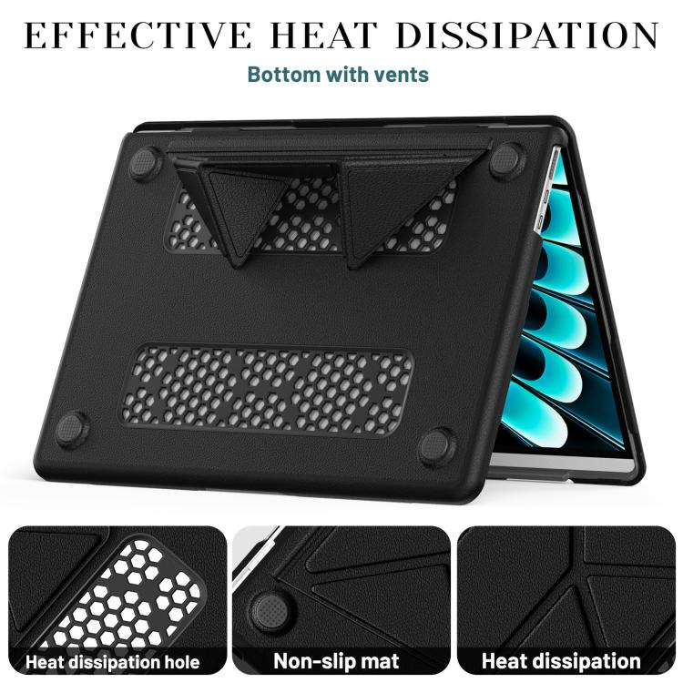 For MacBook Air 13.6 inch A3113 / A3240 Business Pro Magnetic Holder Laptop Protective Case