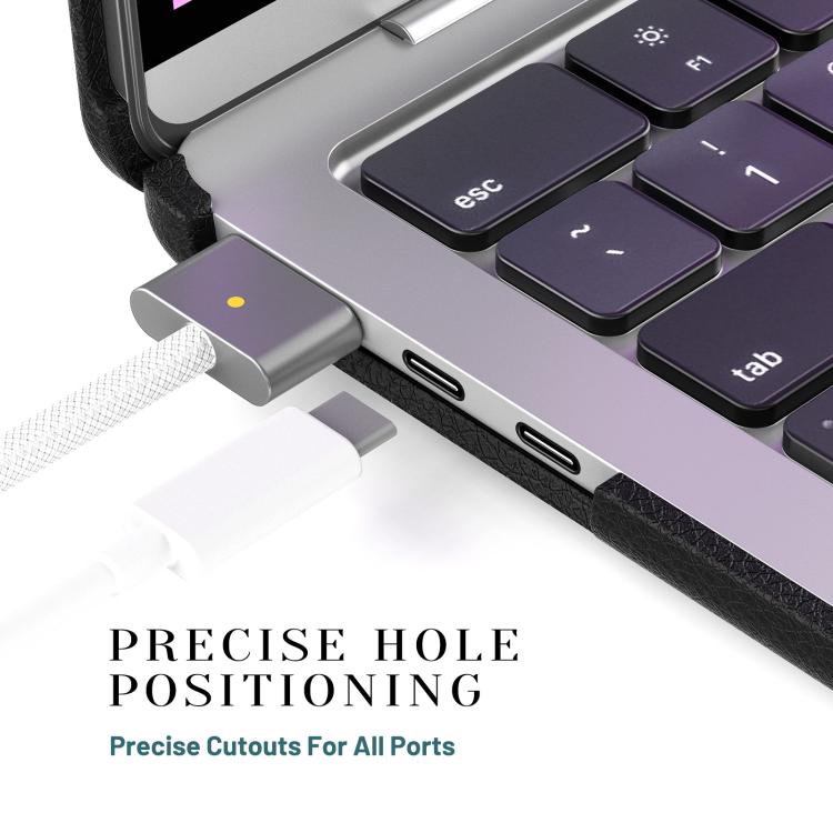 For MacBook Air 13.6 inch A3113 / A3240 Business Pro Magnetic Holder Laptop Protective Case