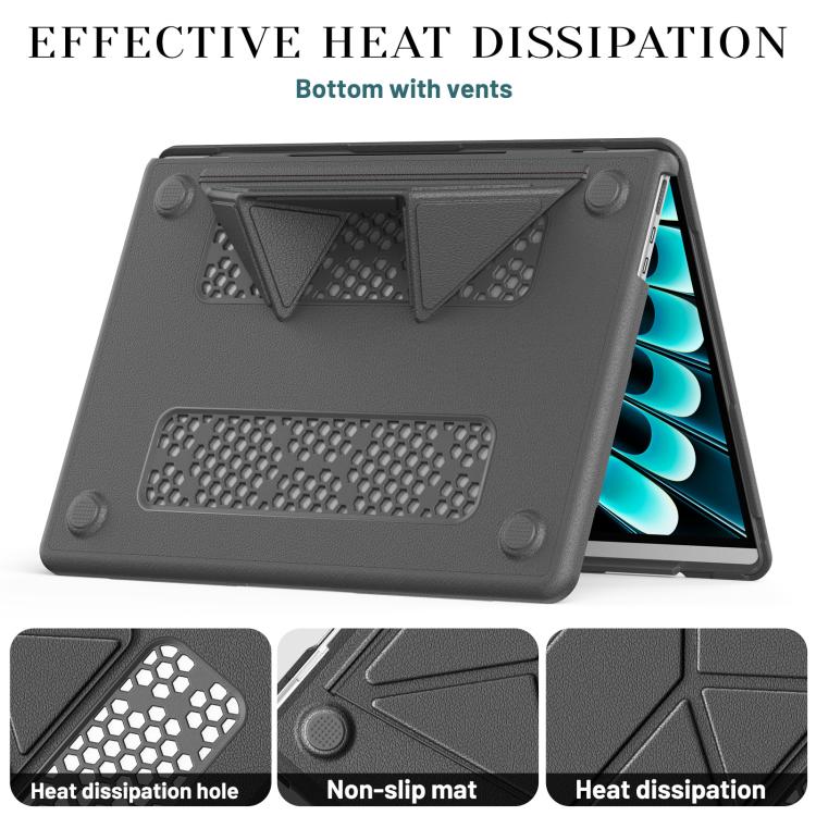 For MacBook Air 13.6 inch A3113 / A3240 Business Pro Magnetic Holder Laptop Protective Case
