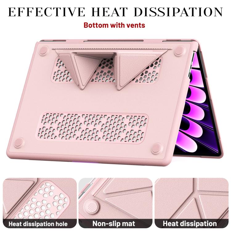 For MacBook Air 15.3 inch A3114 / A3241 Business Pro Magnetic Holder Laptop Protective Case