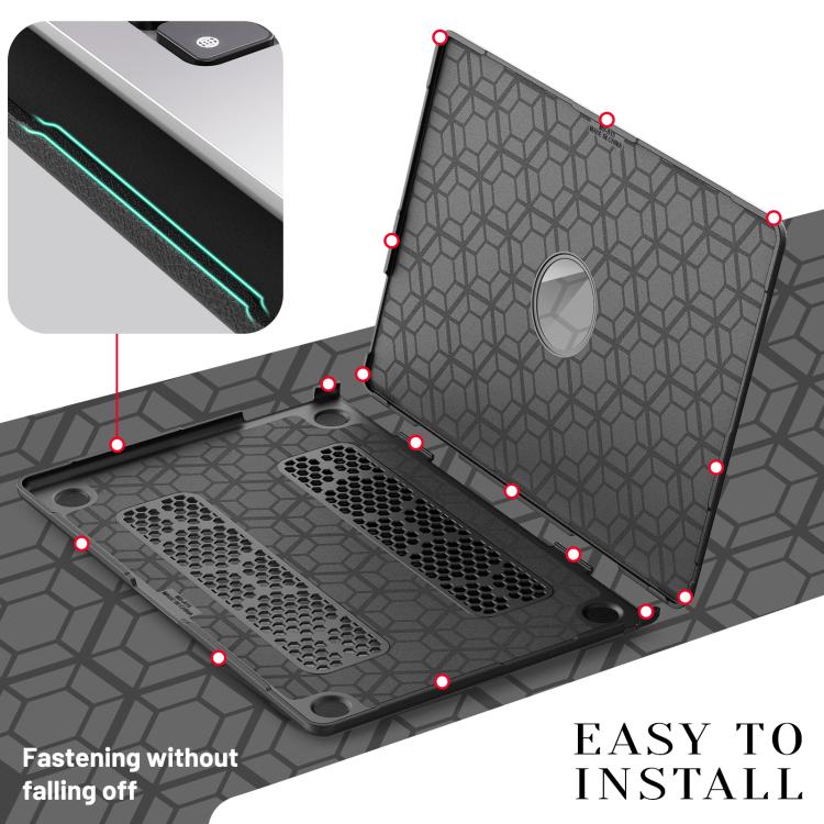 For MacBook Air 15.3 inch A3114 / A3241 Business Pro Magnetic Holder Laptop Protective Case