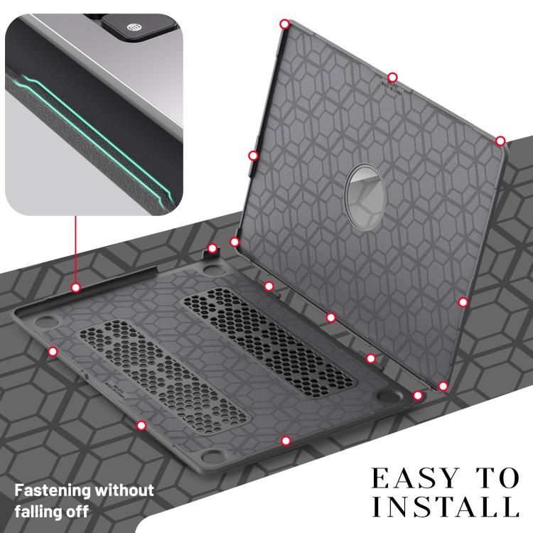 For MacBook Air 15.3 inch A3114 / A3241 Business Pro Magnetic Holder Laptop Protective Case
