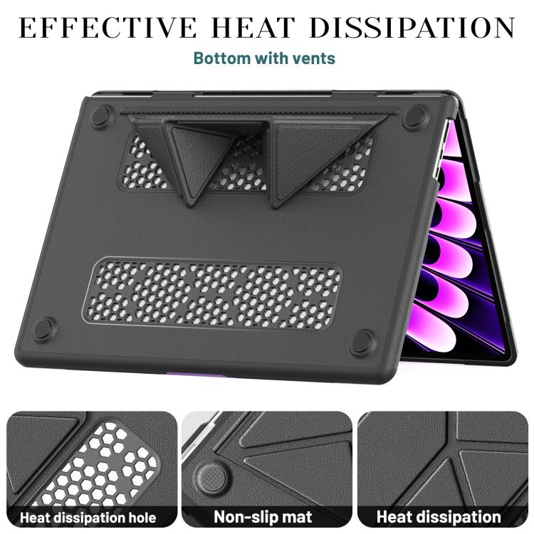 For MacBook Air 15.3 inch A3114 / A3241 Business Pro Magnetic Holder Laptop Protective Case