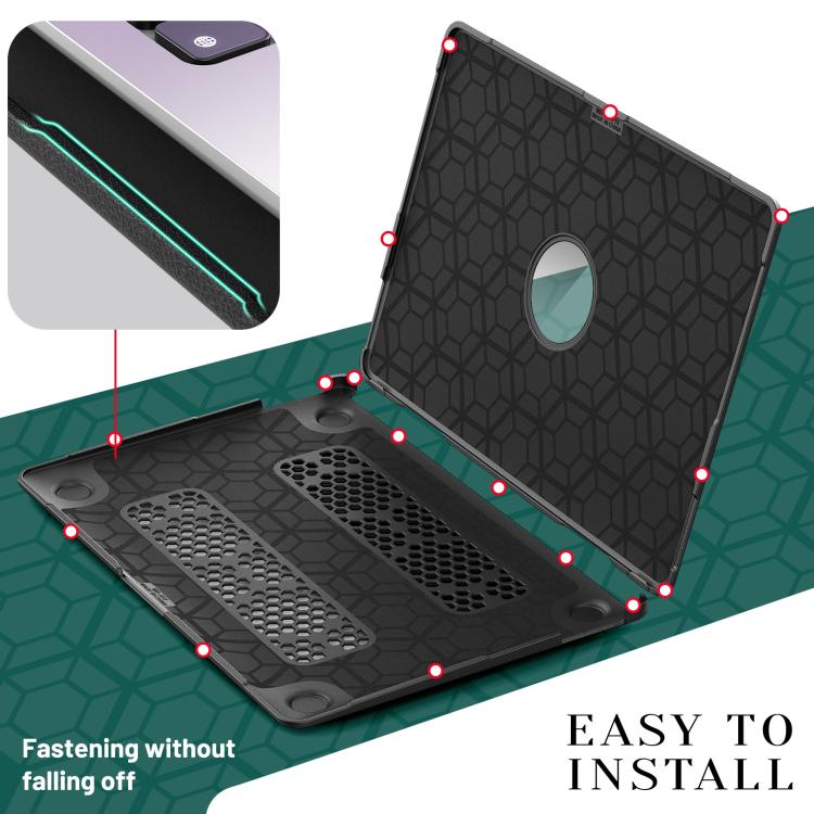 For MacBook Air 13.3 inch A2337 Business Pro Magnetic Holder Laptop Protective Case