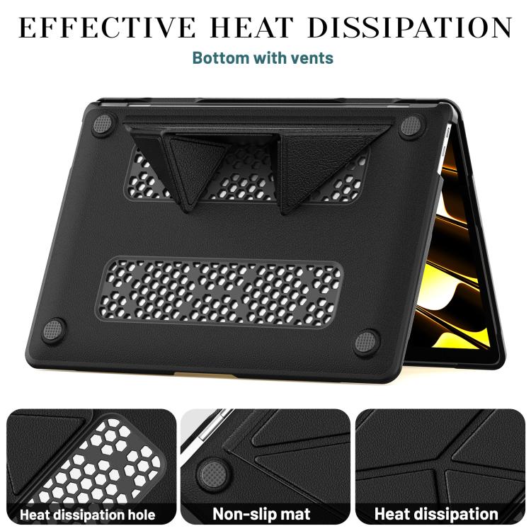 For MacBook Air 13.3 inch A2337 Business Pro Magnetic Holder Laptop Protective Case